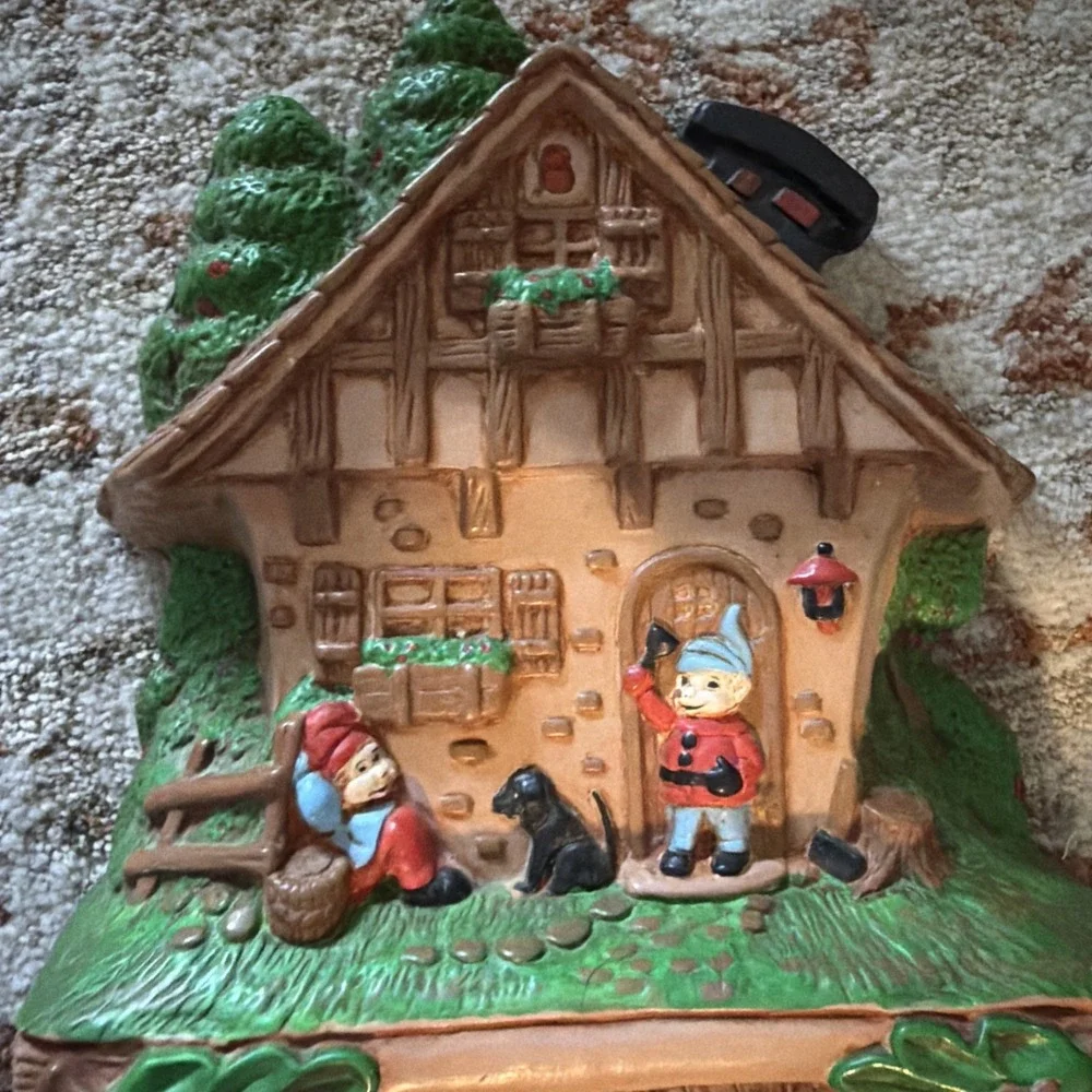 Vintage Kurfis 1973 ATLANTIC MOLD Wall Clock. Two Boys And A Dog Clock.